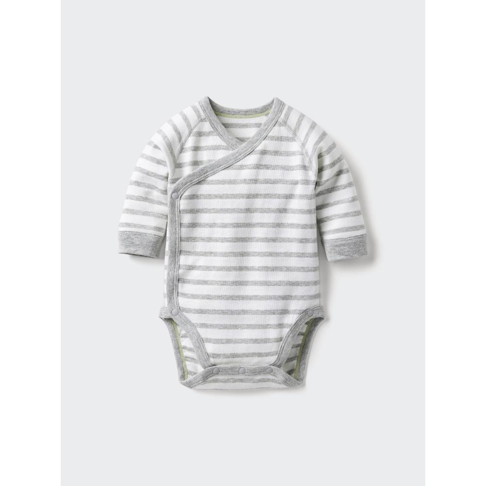 

Uniqlo Боди Bn с длинным рукавом 60 см 03 GRAY/BABY 60