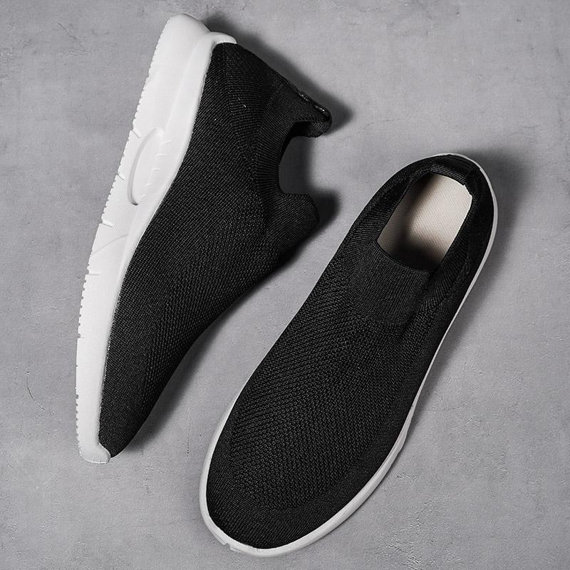 Fashion Summer Men's Casual Shoes Versatile Fly-woven Mesh Breathable Tennis Sports Slip-on Lazy Lightweight Men's Cloth Shoes