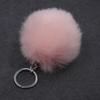 Niedlicher Bommel-Schlüsselanhänger mit buntem, flauschigem Ball, gefälschter Kaninchenfell-Schlüsselanhänger, schöner Damen-Modeschmuck