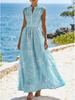 Elegant Lace Patchwork Floral Dress with Short Sleeves