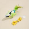 Simulation Realistic Pet Squeaky Toy Plush Bird Shape Cat Toy Pet Interactive Toys Feather Teasing Kitten Toy Pet Supplies
