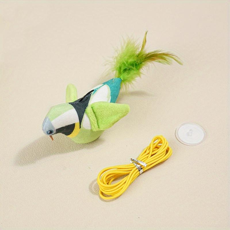 Simulation Realistic Pet Squeaky Toy Plush Bird Shape Cat Toy Pet Interactive Toys Feather Teasing Kitten Toy Pet Supplies