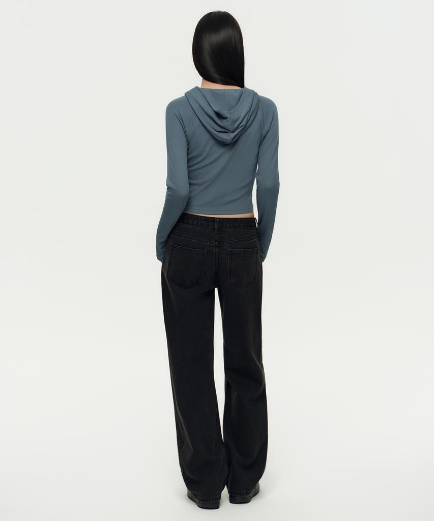 MUSINSA STANDARD WOMAN Women'S Low-Rise Wide Denim Pants [Washed Black]