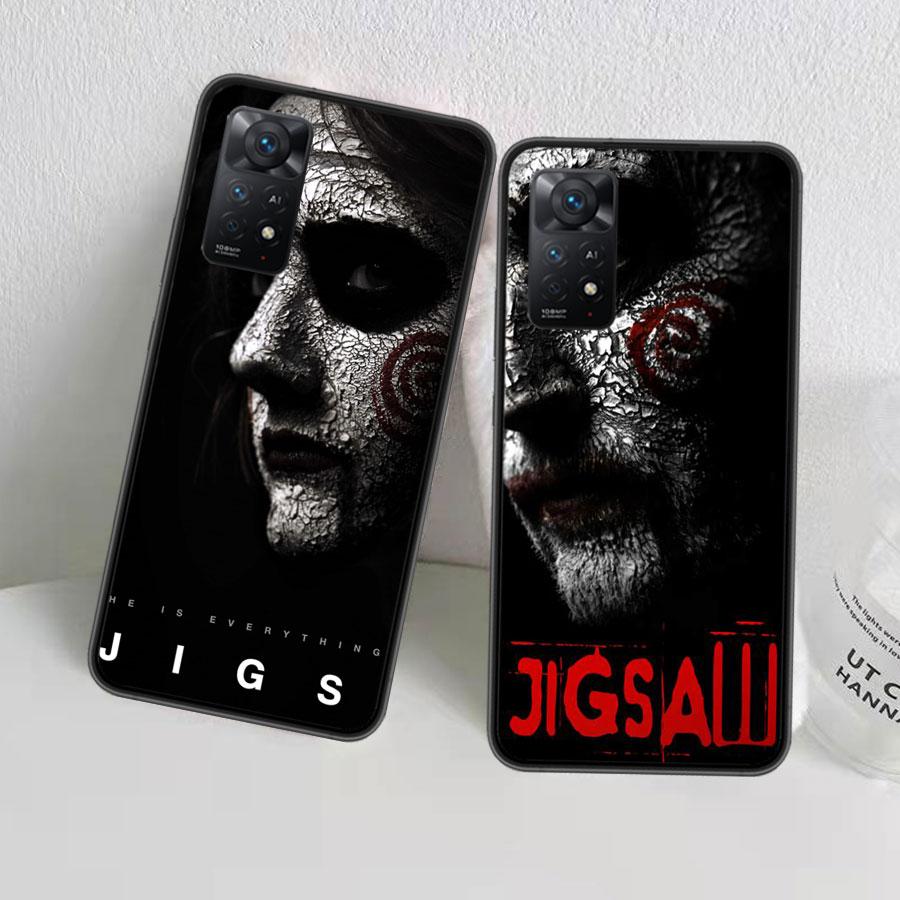 Saw Jigsaw Killer Hhorror Phone Case For Xiaomi Redmi Note 12 Plus 12S 11 11T Pro 5G 11E 11S 4G 10 10S 9 9S 9T 8 8T 7 6 5 Cover