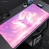 Pink Fox Large Gaming Mousepad XXL Gamer Mouse Pad Office Long Table Accessories Mouse Mat Kawaii Nine-tailed Fox Desk Mat Xxl
