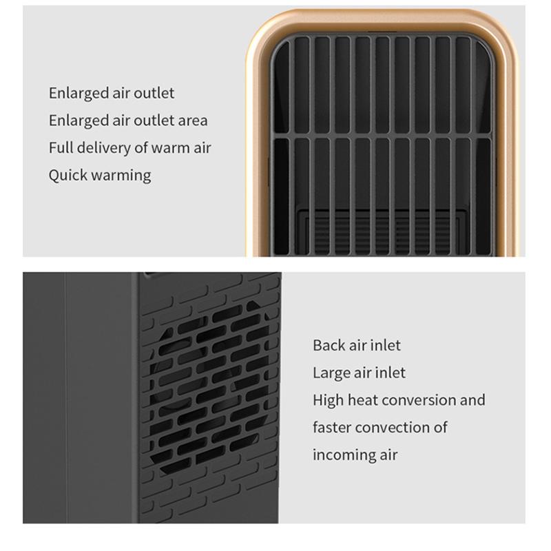 500W Electric Heater For Room Heating Warmer Overheat Protection Ceramic Heater 220V Low Noise for Bedroom Household Appliances