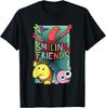 Smiling Friends Crawling Character Collage Cartoon T-Shirt