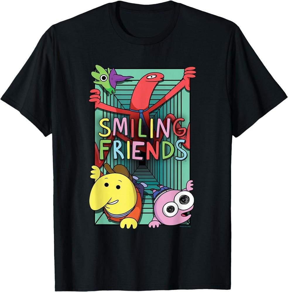 

Smiling Friends Crawling Character Collage Cartoon T-Shirt L