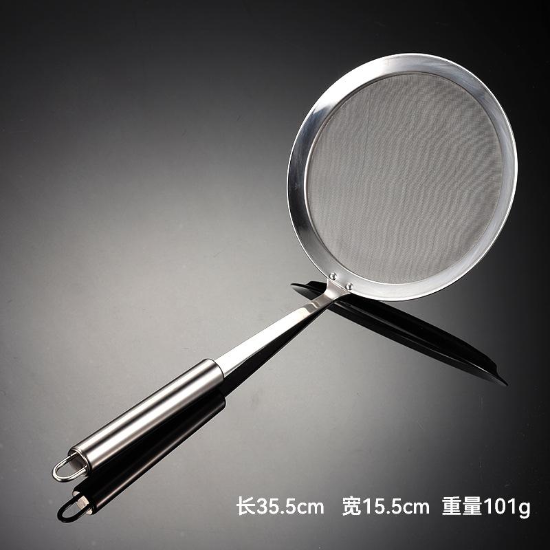 201 Edelstahlgriff Ölsieb Sieb Hot Pot Suppe Öl Schaum Ölabscheider Gadget 304 Maschenweite Multi-Spezifikation