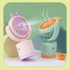 Handheld Desktop Fan Indoor And Outdoor Portable USB Rechargeable Cartoon Cute Electric Fan