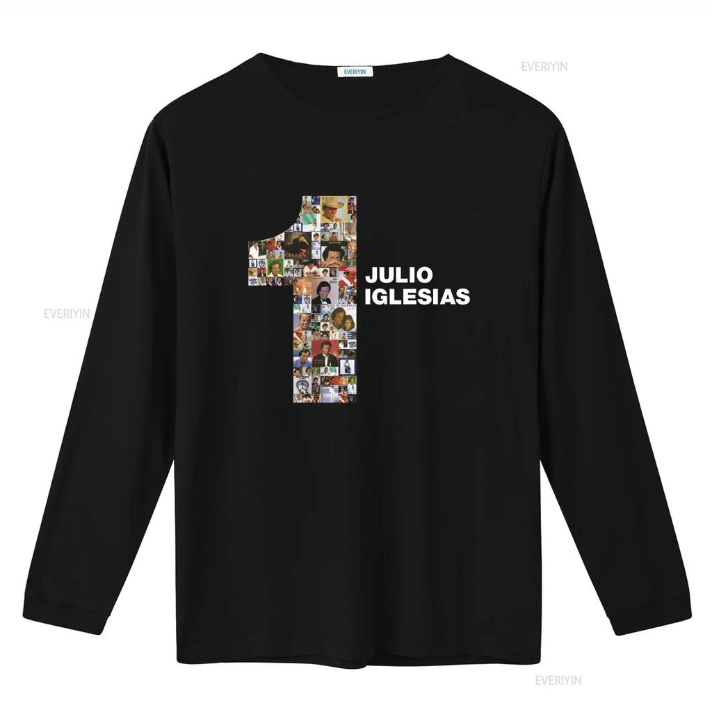 Julio Iglesias Greatest Hits Musica Latina T-shirt La vida sigue igual Design vintage Lavata Comoda Elegante Versatile