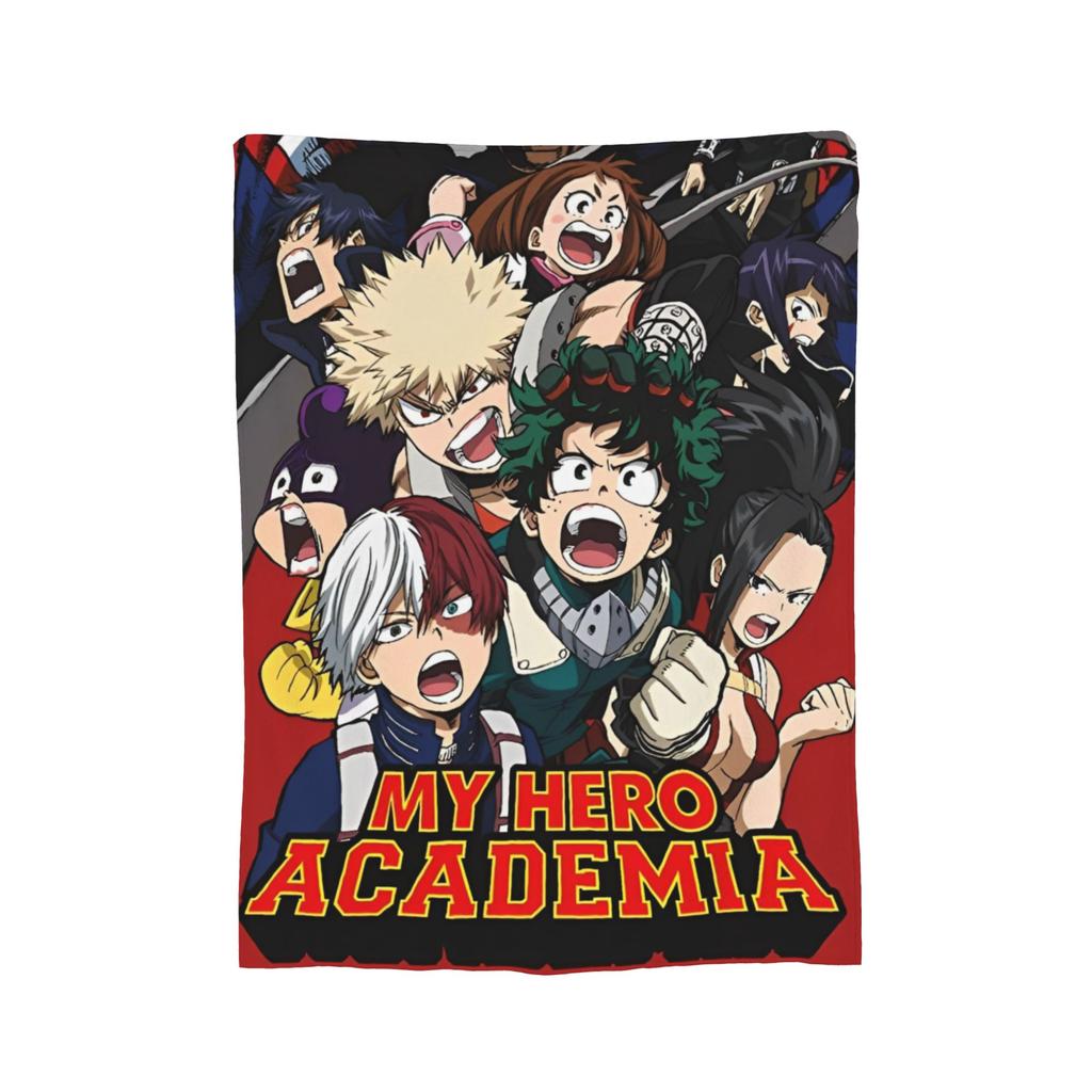 My Hero Academia Blankets Fleece Anime Warm Throw Blankets for Car Sofa Couch Bedroom Quilt