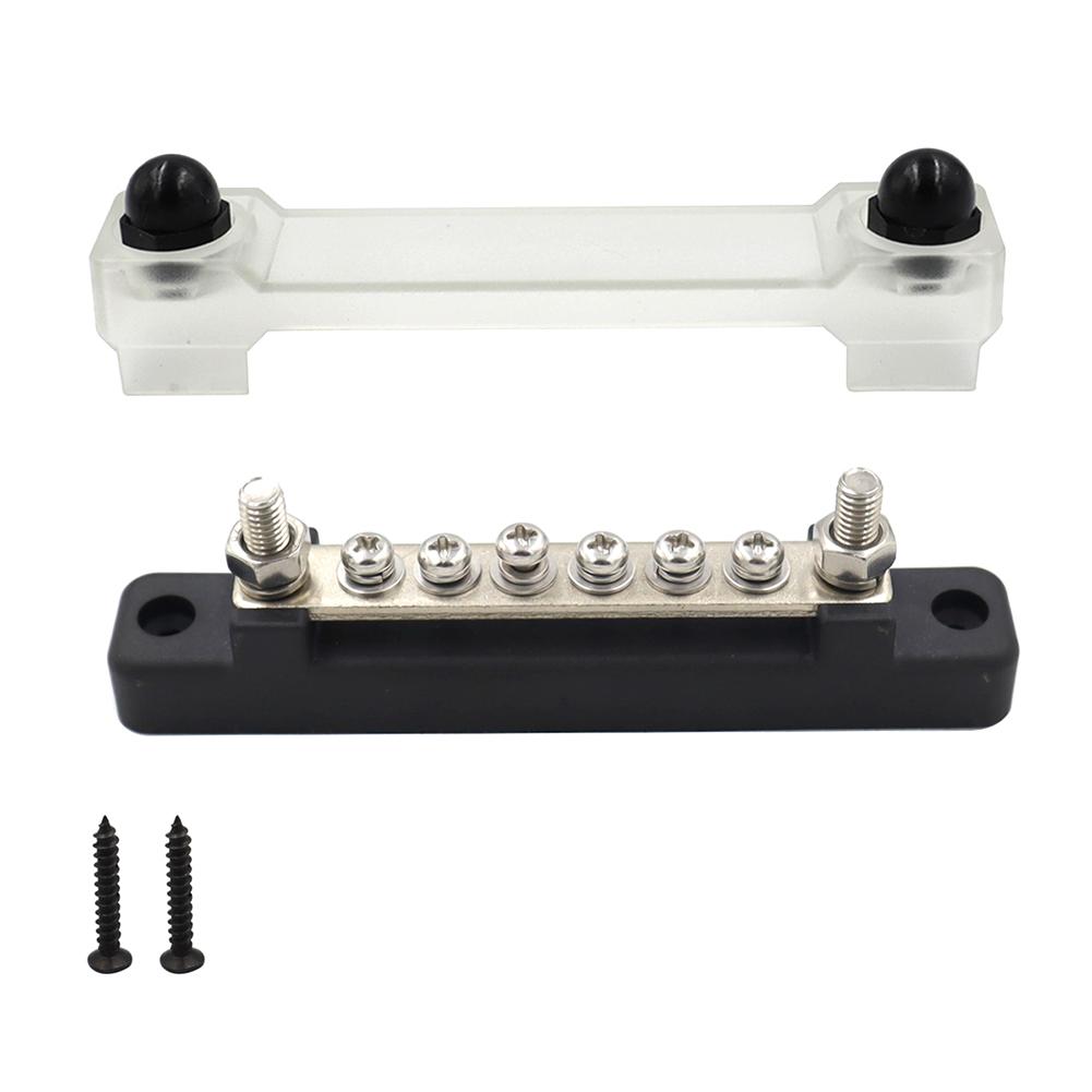Universal Power Distribution Terminal Block with Transparent Cover Junction Row for Automotive Car Marine Boat Power System