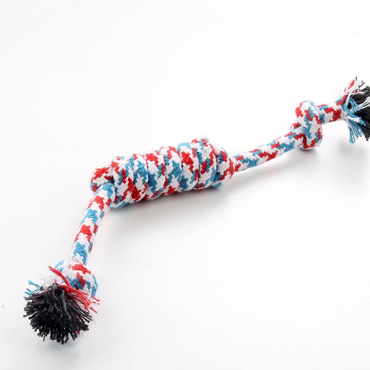 

Candy Festival Double Knot Cotton Rope Pet Tug Toy 35g - 28cm