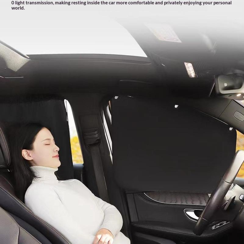 Car Side Window Sun Shade Curtain 2PCS UV Protection Heat Insulation Privacy Shield for Family Road Trip Comfort
