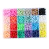 Vibrant 4800Pcs 24 Colors Clay Beads Loose Spacer Disc Beads for DIY Jewelry Finding