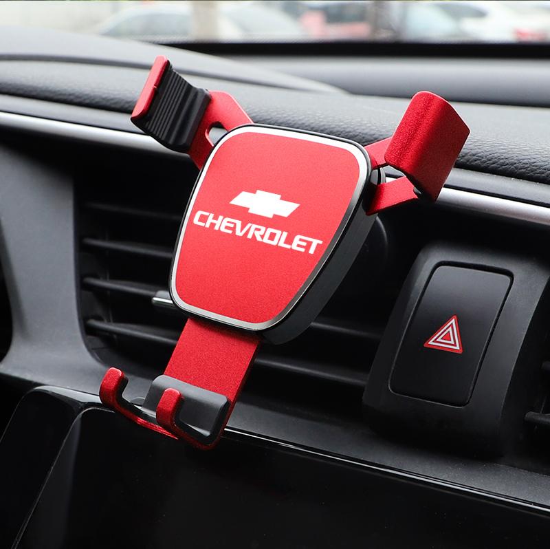 1Pcs Car Phone Holder Gravity Sensing Air Vent Stand Accessories For Chevrolet Bolt Spark Tahoe Z71 Aveo Impala Lacetti Malibu