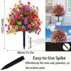1/2PCS Artificial Violet Flower Balls with Stakes UV-Resistant Realistic Outdoor Decor for Garden, Porch, Patio, Wedding, Home