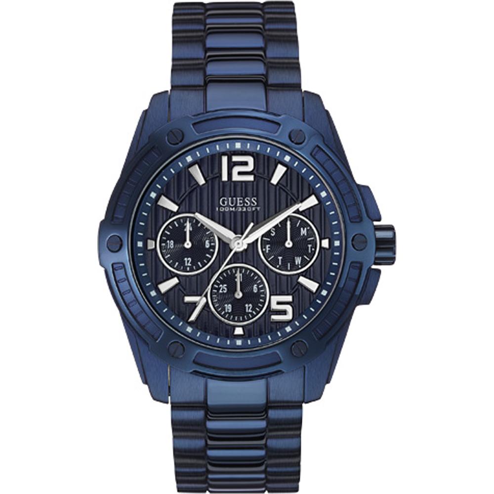 GUESS Flagship Blue Stainless Steel Men s Quartz W0601G2 синий