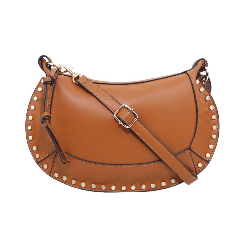 Exquisite Rivet Half-Moon Crossbody Bag European And American Hot-Selling Single Shoulder Crescent Bag