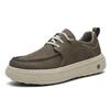 New Men's Thick Bottom Shoes Fashion Casual Leather Oxford Shoes Retro Versatile Soft Leather Soft Bottom Flat Designer Shoe