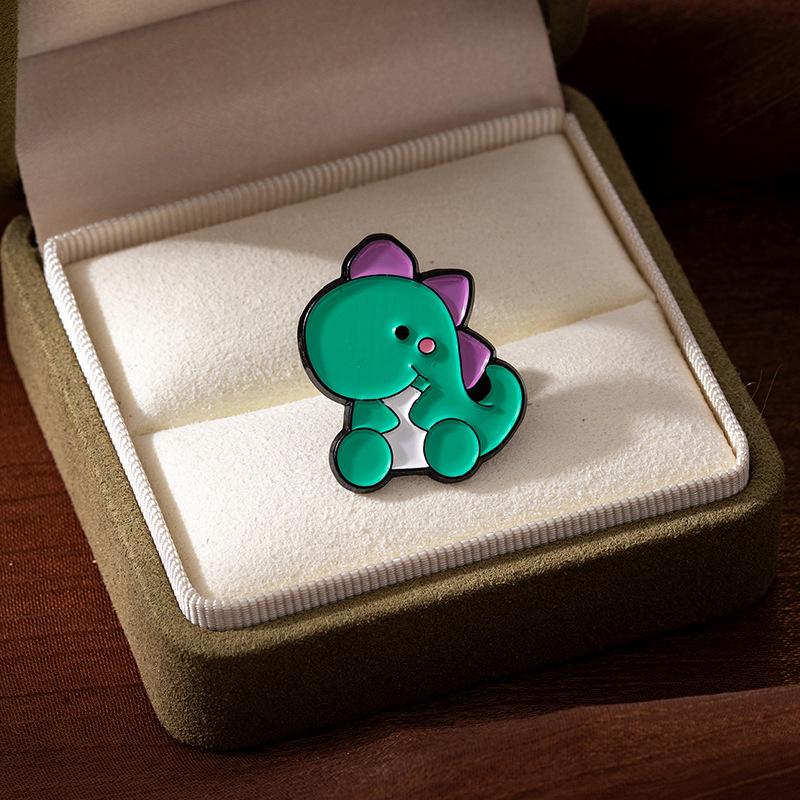 Cartoon Creative Animal Brooch Cute Cartoon Dinosaur Alloy Badge Clothing Collar Bag Medal Accessories Pin