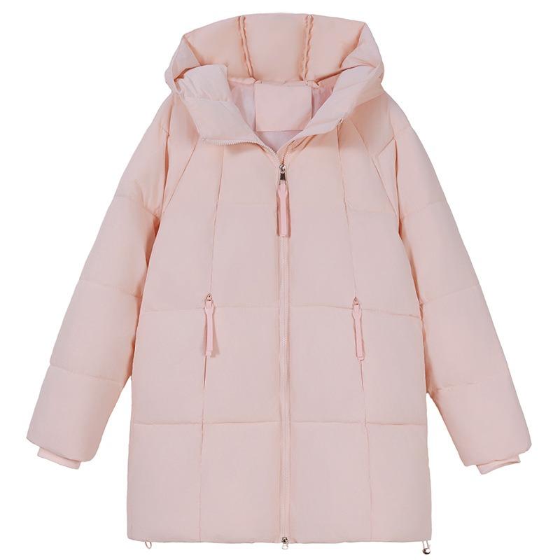 Herbst und Winter neue Wolkenpuffs verdickte warme baumwollgepolsterte Kleidung Damen mittel und lang Kapuzen-Brotkleidung Baumwollkleidung Jacke