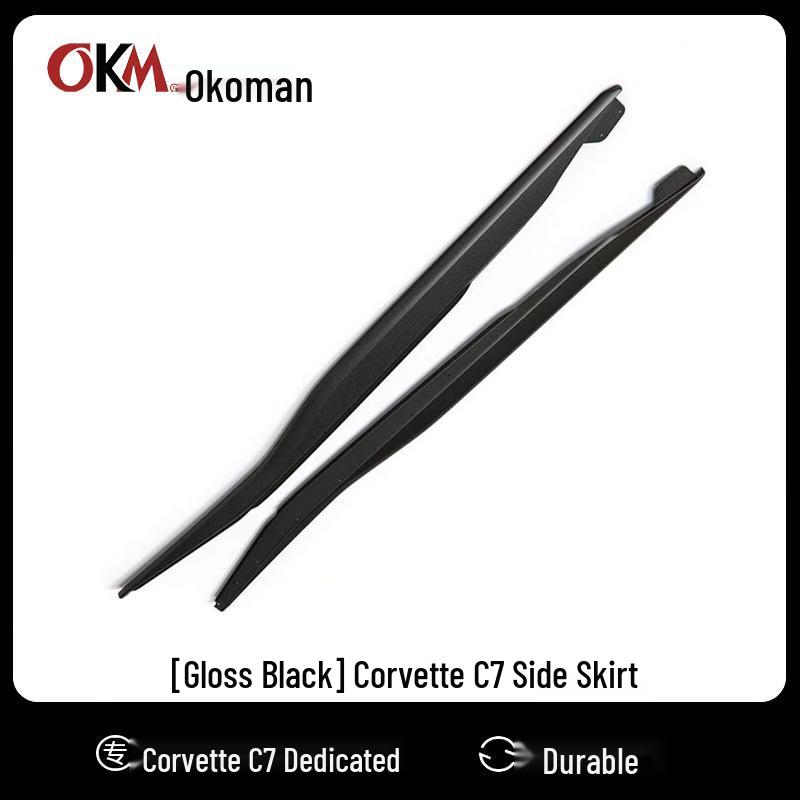 Chevrolet Corvette C7 (15-19) Side Skirt Upgrade Rails Matte Black
