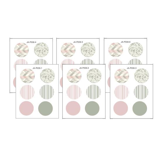 6Pcs Colorful Polka Dots Wall Stickers, Self-Adhesive Vinyl Decals, Removable Peel And Stick Wall Decals for Bedroom Living Room Kids Room
