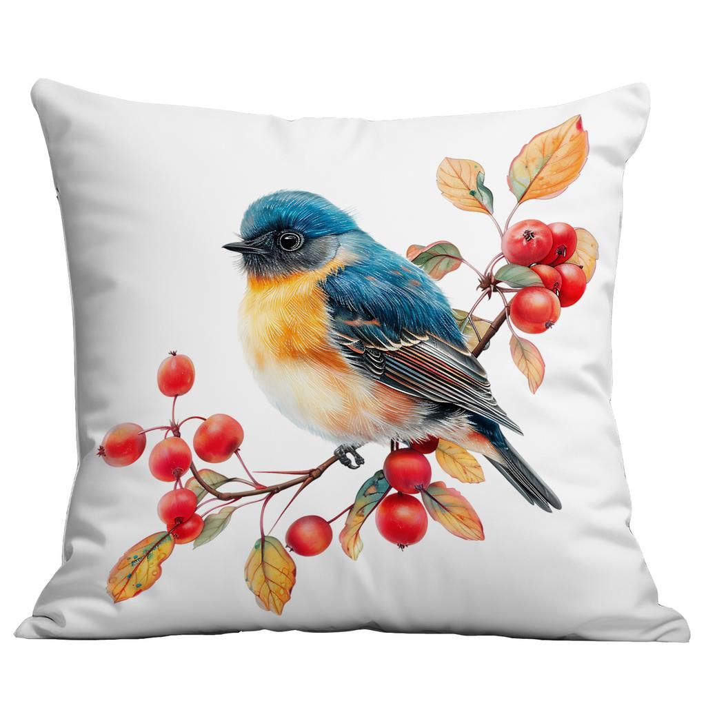 New Spring Flower and Bird Print Pillowcase Home Living Room Sofa Cushion Pillowcase
