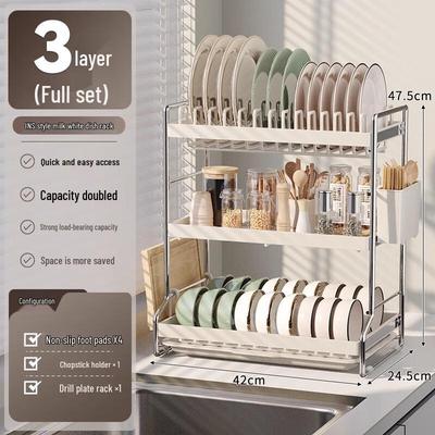 3-Tier Aluminum Dish Drying Rack