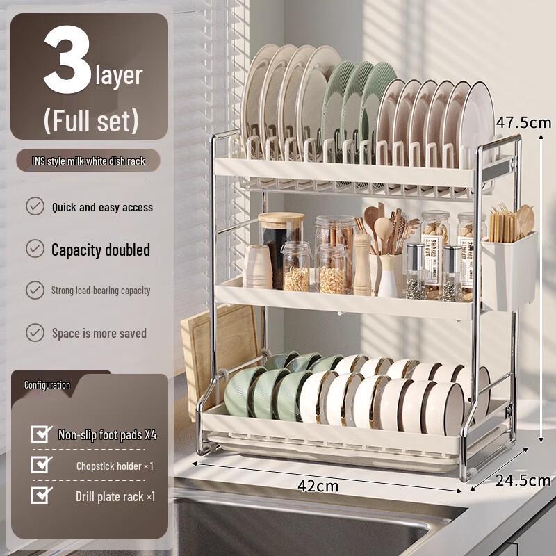 

3-Tier Aluminum Dish Drying Rack