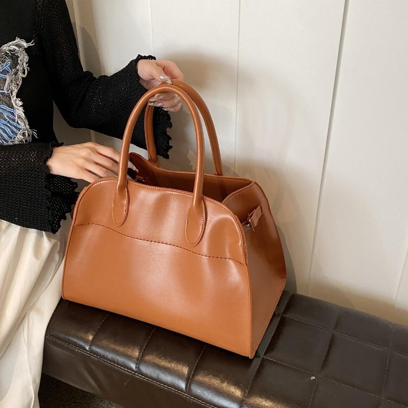 Tote Bag New Retro Solid Color Handbag Casual Versatile Messenger Bag Large Capacity Portable Shoulder Bag