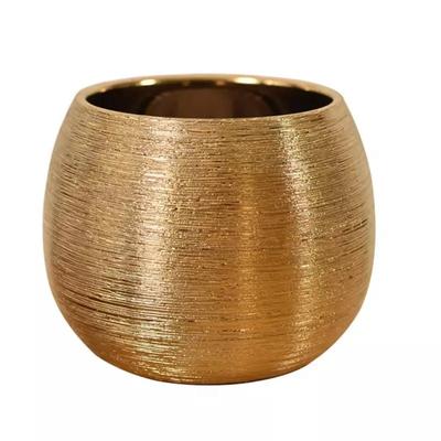 Blumentopf aus Keramik, Übertopf, einzigartig, vergoldet, kreativer Blumentopf, Sukkulenten-Blumentopf, Blumenvase, Blumentopf
