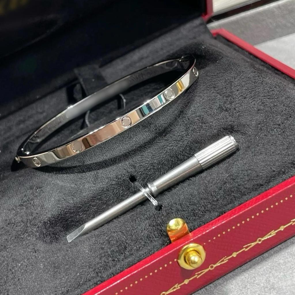 V Gold CNC High Version Love Bracelet Narrow Medium Wide Version New Women's Thick Plated 18K Rose Gold Couple Bracelet