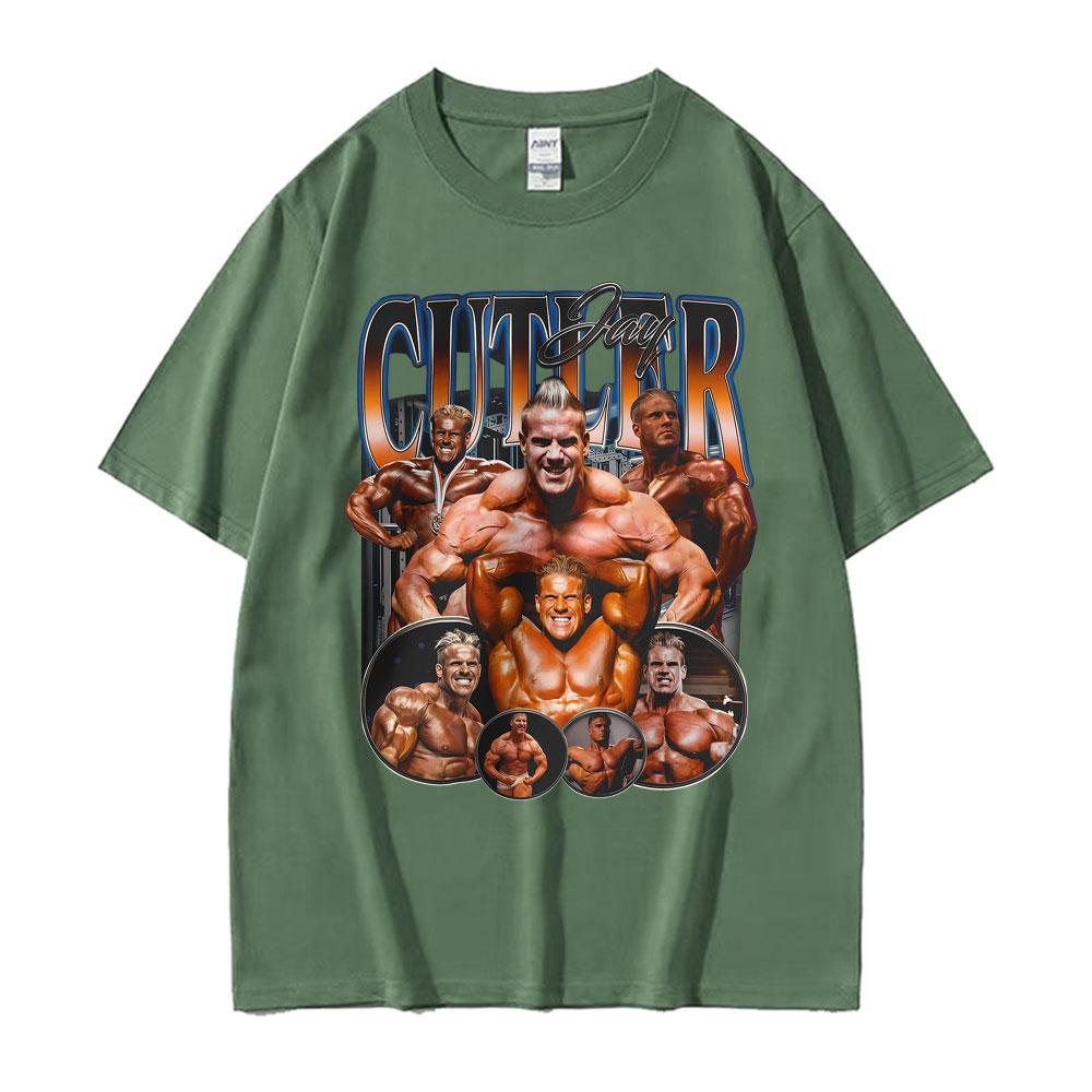 Muscle Vintage Jay Cutler Bodybuilding Print T Shirt Casual Gym Wear Men Women Fashion High Street Classic Tshirt Cozy T Shirts