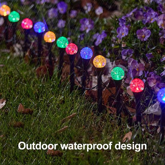 30 buc Lumini Solare pentru Cale cu 8 Moduri 6.5m LED-uri Schimbătoare de Culoare Lumini Decorative Solare pentru Gazon Curte Patio