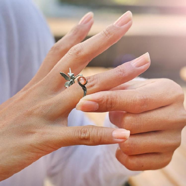 Incantevole Anello Angelo Folletto Misura Regolabile Anelli Aperti Ornamento Gioielli alla Moda per Feste e Abbigliamento Casual