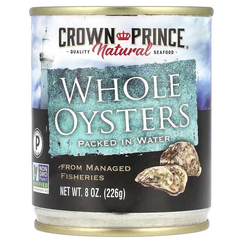 Rworld Wellness Whole Oysters, Packed In Water, 8 Oz (226 G)