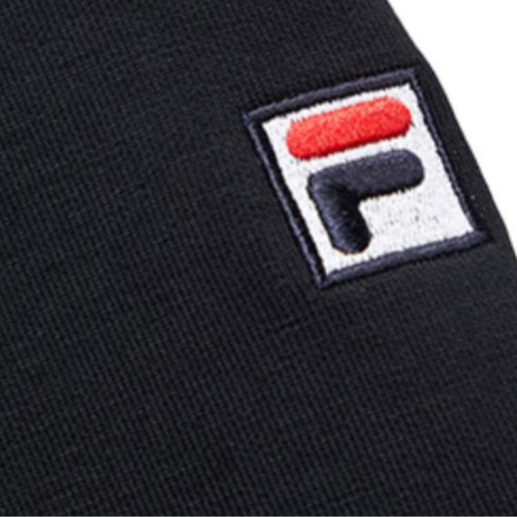 FILA Sports Casual Knitted Printed Pullover Sweatshirt Men sweatshirt Black F11M218215FBK