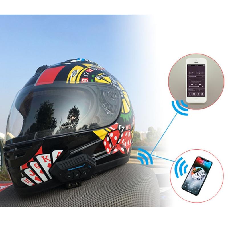 Motorcycle Stereo Helmet Bluetooth-compatible Intercom Waterproof Universal Communication Systems for Ski ATV Dirt Bike