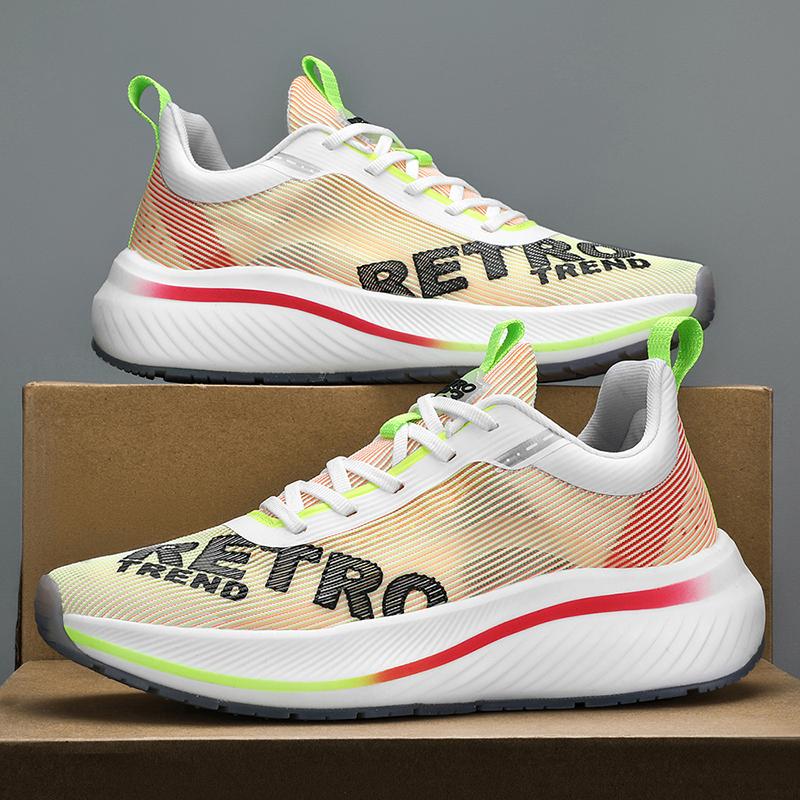 

Retro Ultralight Men Running Shoes Women Soft E-tpu Sole Jogging Sports Shoes Cushion Sneakers Outdoor Athletic Training Shoes