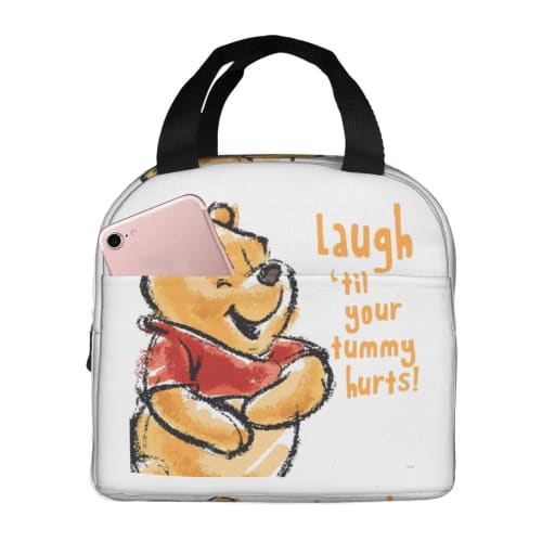 HTSW Cute Winnie the Pooh Bento Box, Stylish Insulated Lunch Bag, Perfect for Commuting, School, Travel, and Outdoor Activities, Unisex