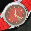 Generalüberholte Vintage-Armbanduhr „SEIKO 5“ aus Japan, Automatik, D/D, Rot, 593a-a311236-9