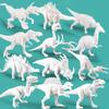 6pcs/8pcs, DIY Coloring Dinosaur Toys, Graffiti White Model Paintable Toy, Children's Creative Fill-in-the-Blank Puzzle Toy Gift