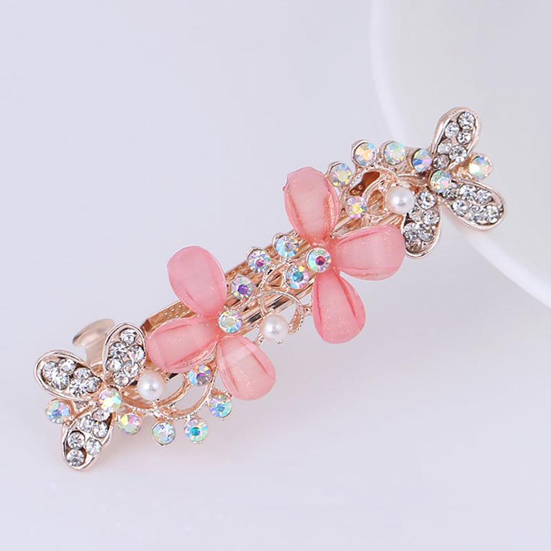Women Crystal Headwear Butterfly Girls Rhinestone Hair Accessory Hair Clip Lady Barrette Hair Accessories Elegant Elegant Hairpin