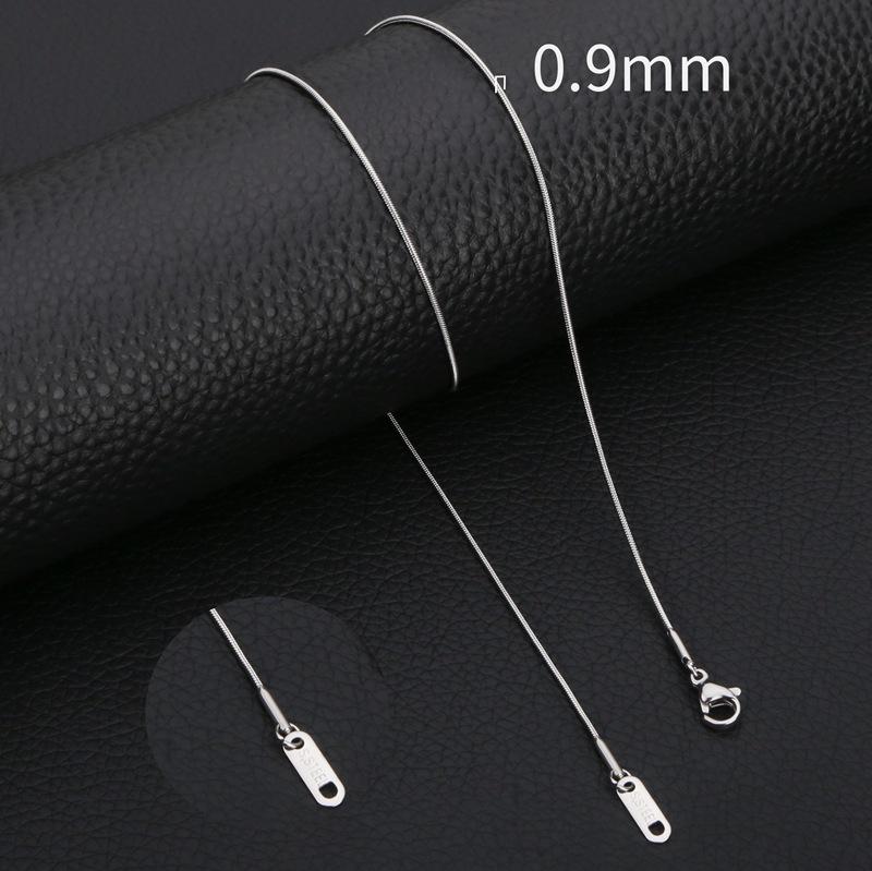 European & American Stainless Steel Snake Bone Necklace for Men & Women