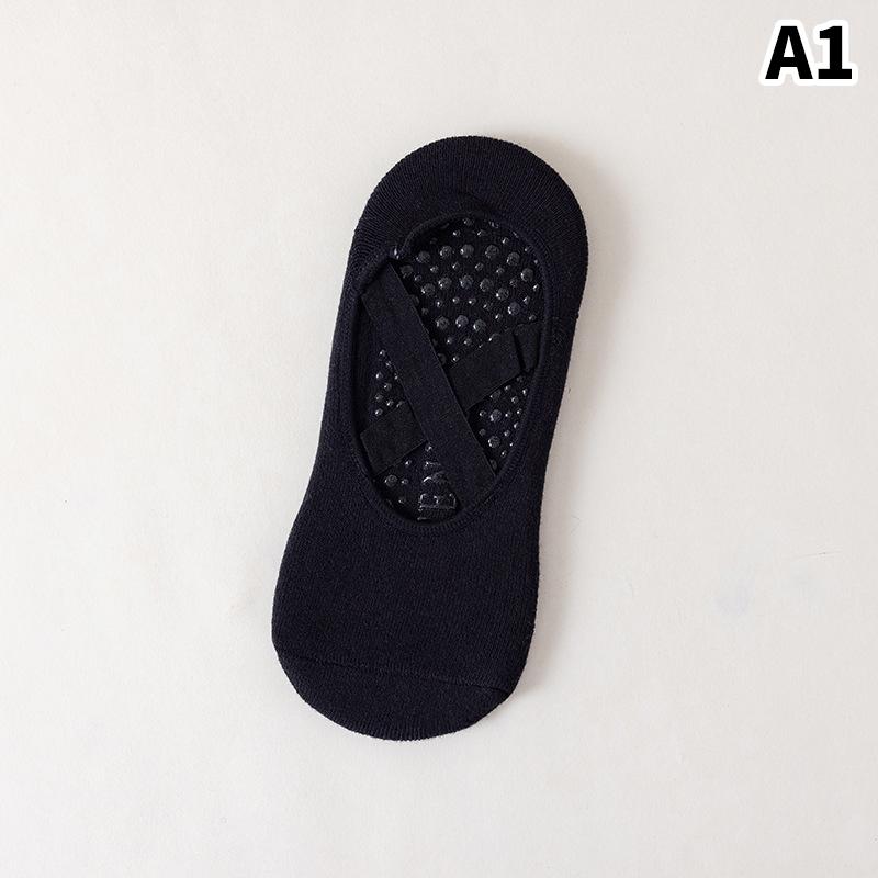 

Женские дышащие носки для йоги с махровым низом, силиконовой нескользящей повязкой, носки для пилатеса, женские хлопковые носки для балета, танцев, фитнеса, тренировок чёрный