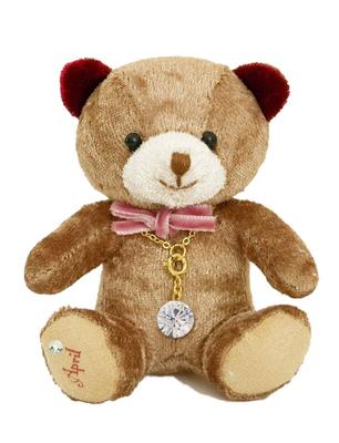 [Petit Lou] Mini Teddy Bear Angel Crystal (April) - A Mini Teddy Bear Sparkling with a Birthstone Crystal.