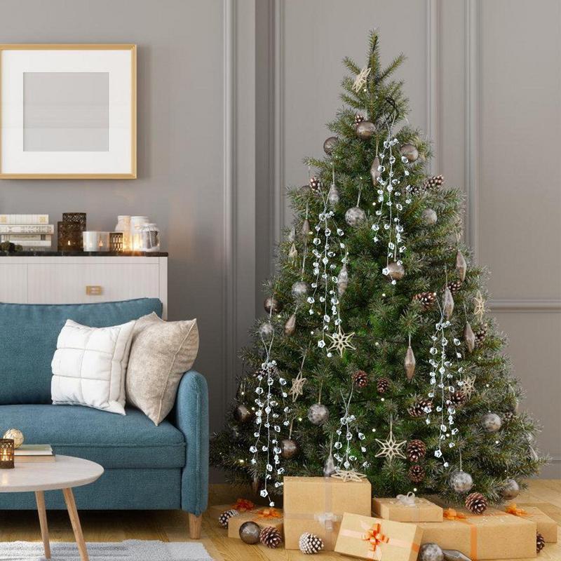 Christmas Water Drop Pendant Clear Acrylic Christmas Pendants 2Pieces Tree Pendants Water Drop Icicle Home Decoration Christmas
